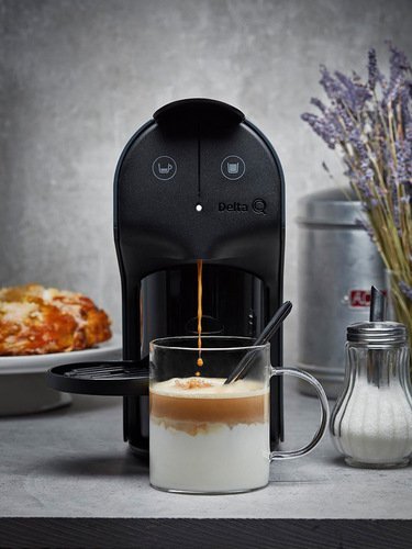 Delta Cafetera de cápsulas Delta Quick negra Delta Cafetera de cápsulas Delta Quick negra